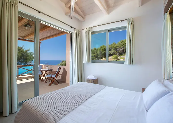 Villa Mirtes With Breathtaking Sea View,close To Porto Katsiki And Egremni Pondi