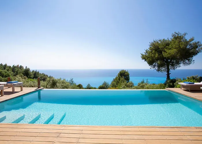 Villa Mirtes With Breathtaking Sea View,close To Porto Katsiki And Egremni